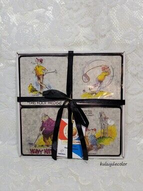 Finkstrom Annoyingly Honest Funny Humorous Golf Coaster Set of 4 Barware Novelty